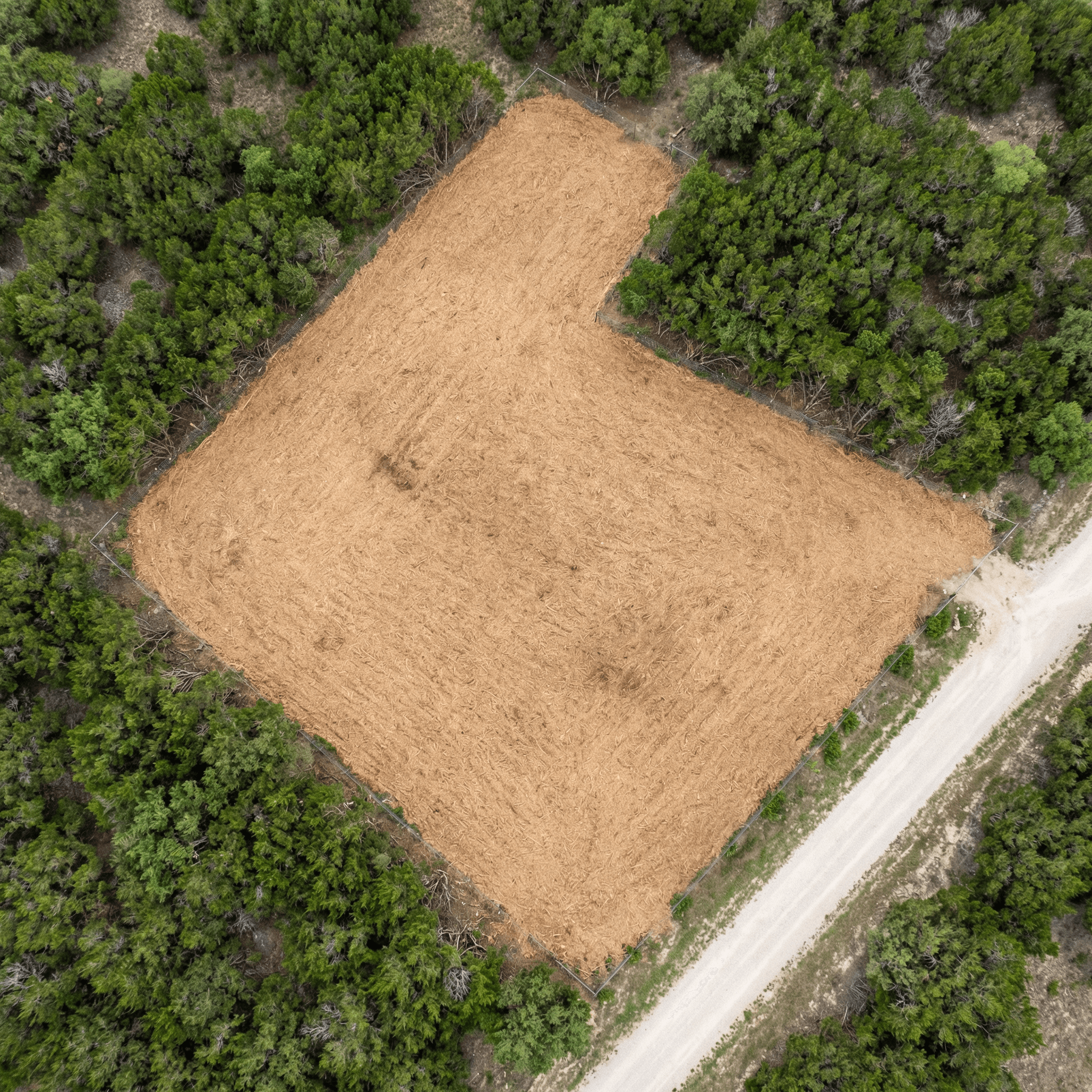 Land clearing in Azle, Texas