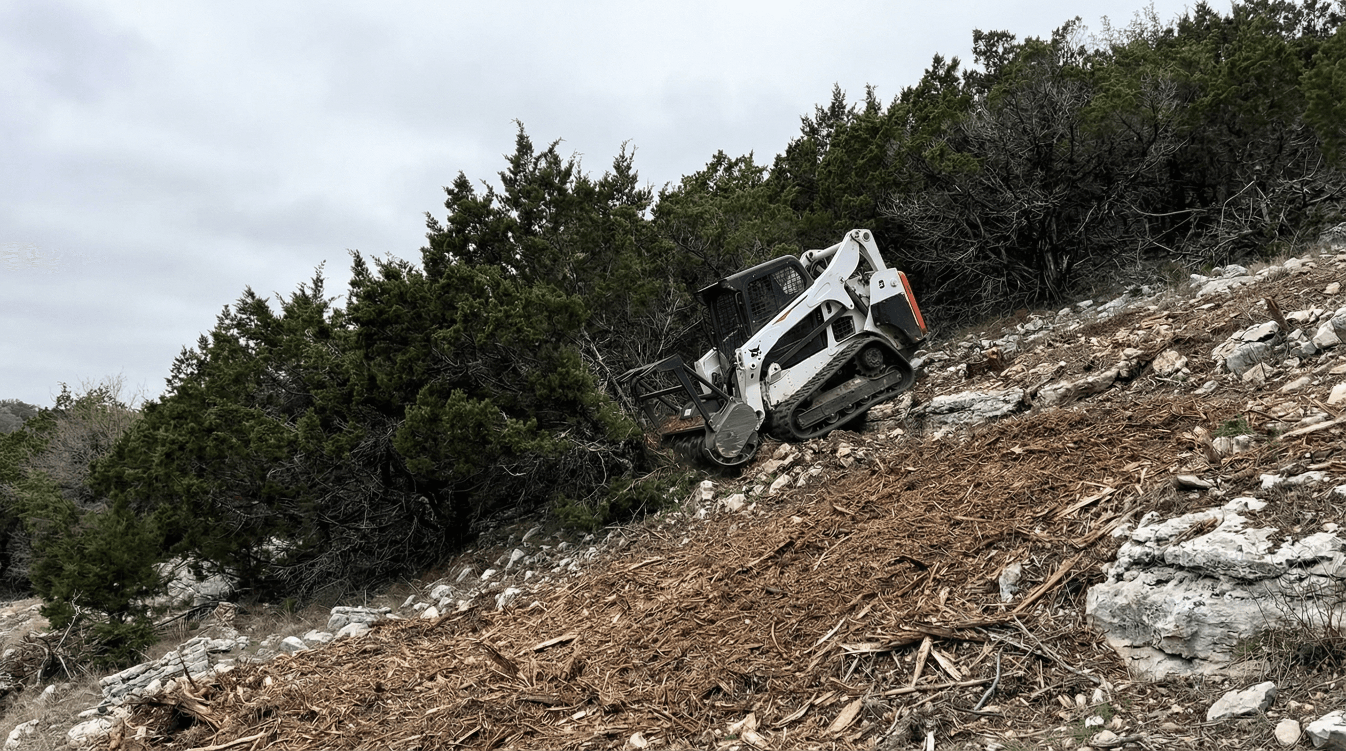 Hillside clearing in Parker County, Texas