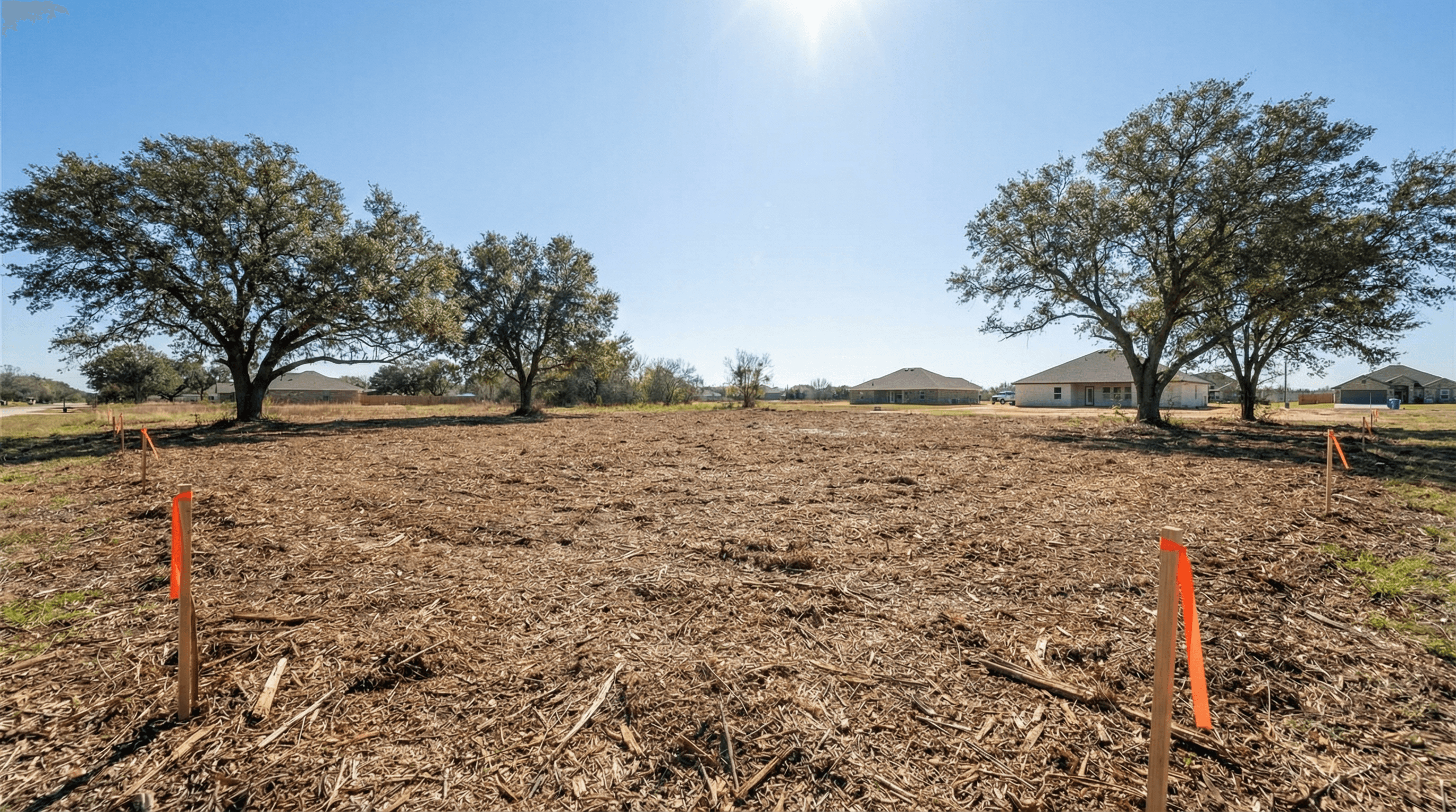 Lot clearing and site prep in Parker County, Texas